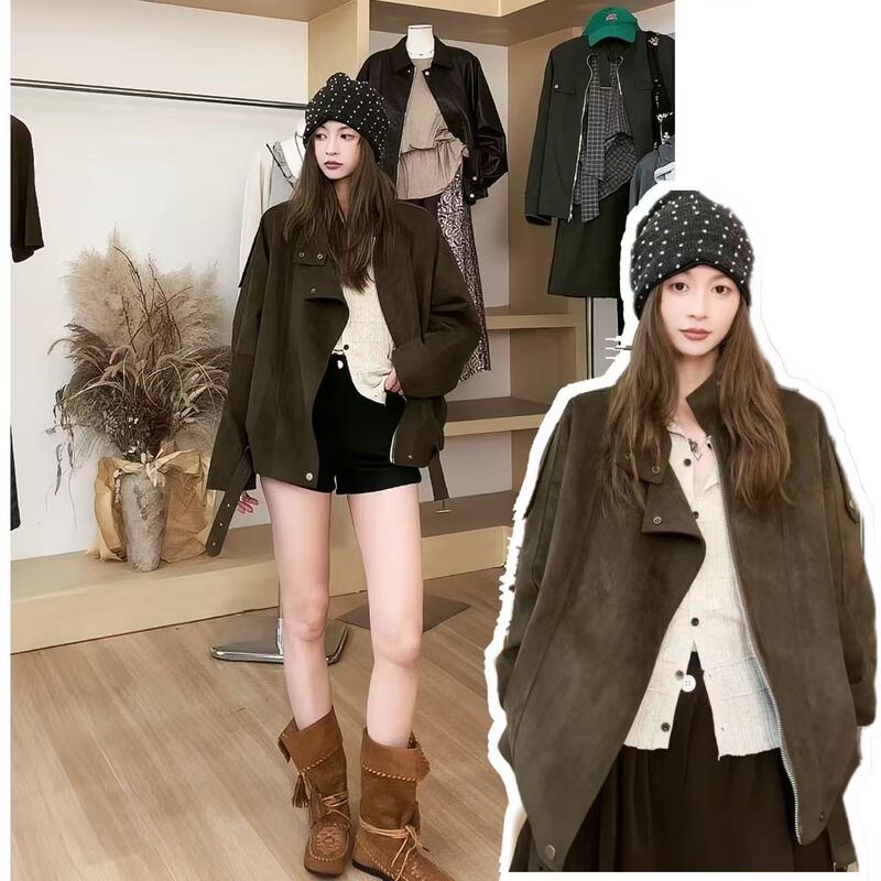 Xibei'Er【The Bohe】08.13 Suede Jacket for Women 1040 Limited Purchase for Single Orders Xibei'Er【The Bohe】08.13 Suede Jacket for Women 1040 Limited Purchase for Single Orders