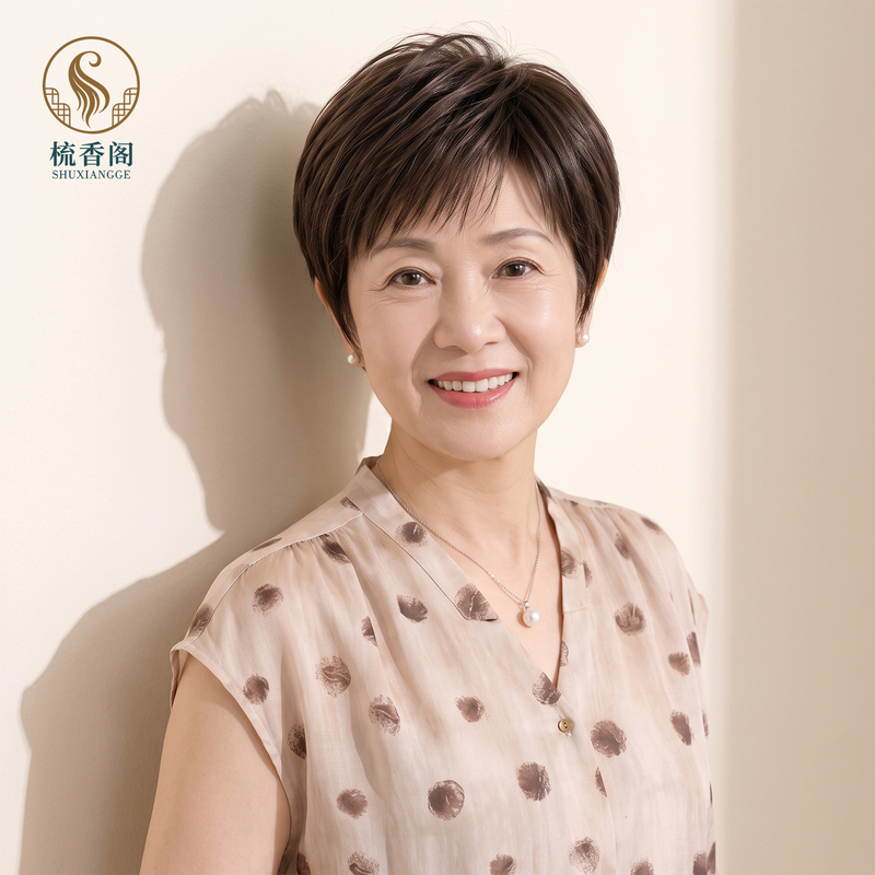 Full Head Wig for Women, Middle-Aged and Elderly Mothers, Short Hair Wig, Real Hair, No Maintenance, Natural Hairpiece Full Head Wig for Women, Middle-Aged and Elderly Mothers, Short Hair Wig, Real Hair, No Maintenance, Natural Hairpiece