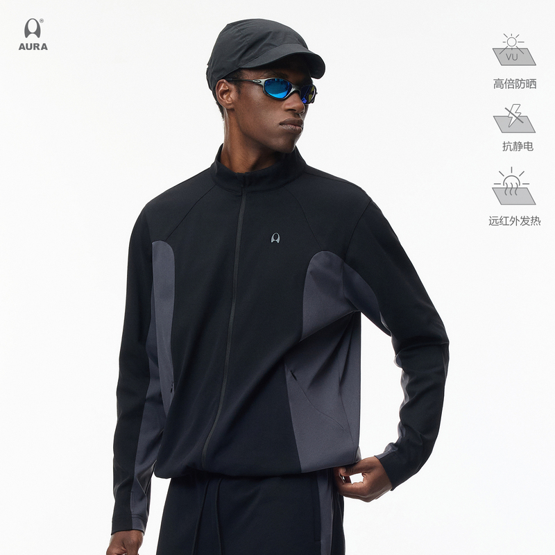 Aura Far-Infrared Heating, Anti-Static, Anti-Ultraviolet Upf50+ Casual Sports Splicing Contrasting Color Long-Sleeved Jacket Aura Far-Infrared Heating, Anti-Static, Anti-Ultraviolet Upf50+ Casual Sports Splicing Contrasting Color Long-Sleeved Jacket