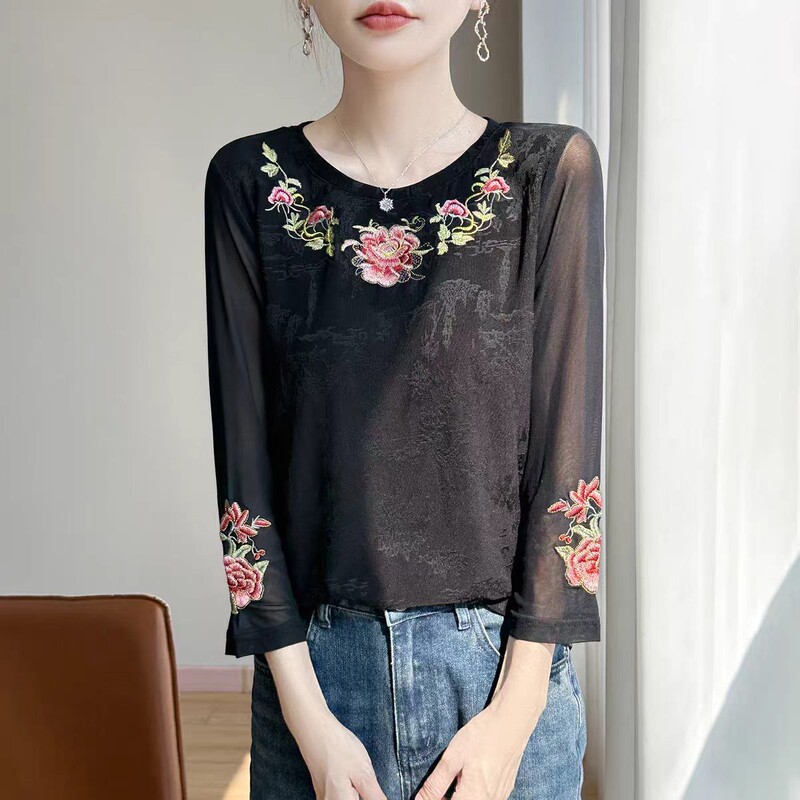 Embroidered Lace Sleeves as a Base Layer Embroidered Lace Sleeves as a Base Layer
