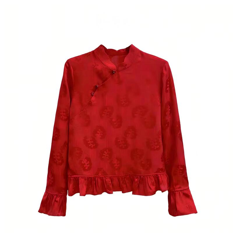 Flared Sleeve Textured Pleated Top Flared Sleeve Textured Pleated Top