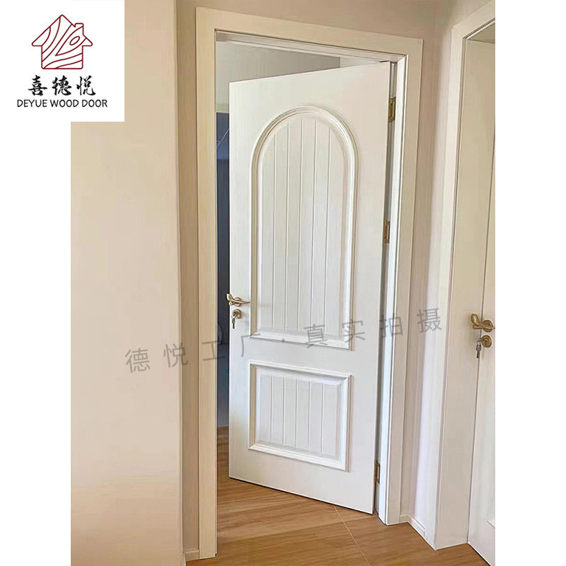 Light luxury French solid wood lacquered bedroom door