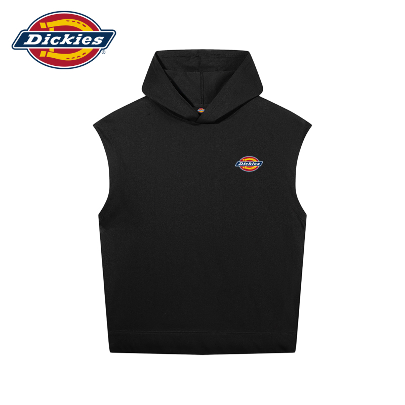 Dickies Small Logo Hooded Sleeveless Vest, Unisex Trendy Brand Loose Tank Top, American Casual Top