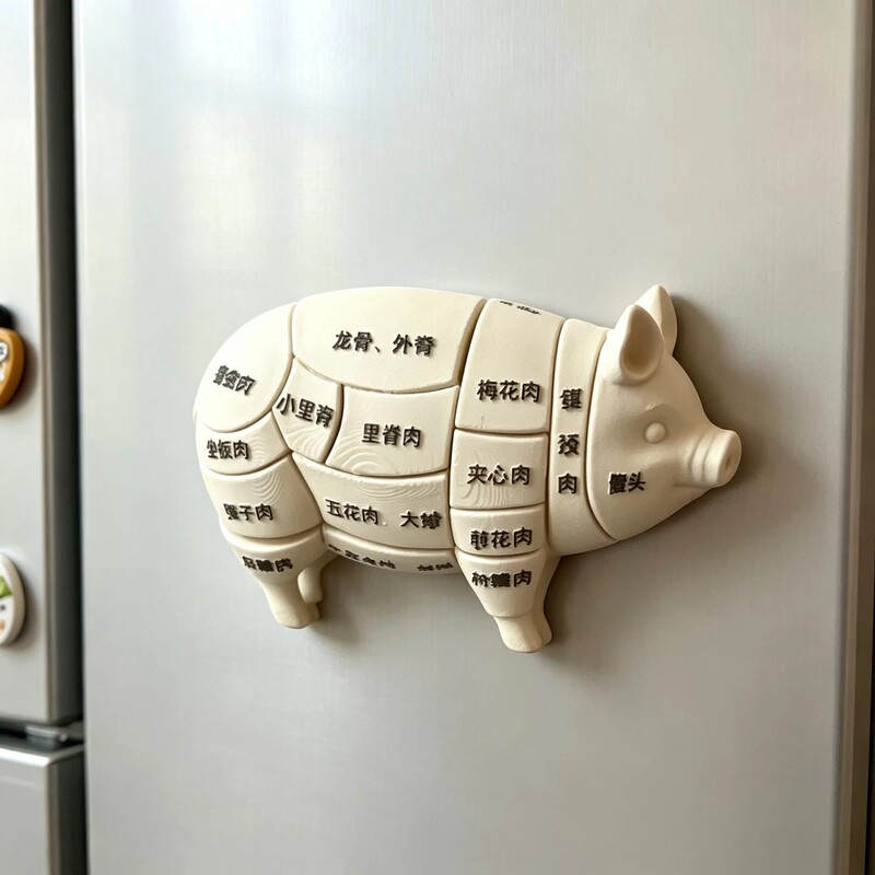 Pork Cutting Refrigerator Magnet Creative and Fun Model of Pork Parts for Refrigerator, a Reference Ornament for Cooking Enthusiasts Pork Cutting Refrigerator Magnet Creative and Fun Model of Pork Parts for Refrigerator, a Reference Ornament for Cooking Enthusiasts