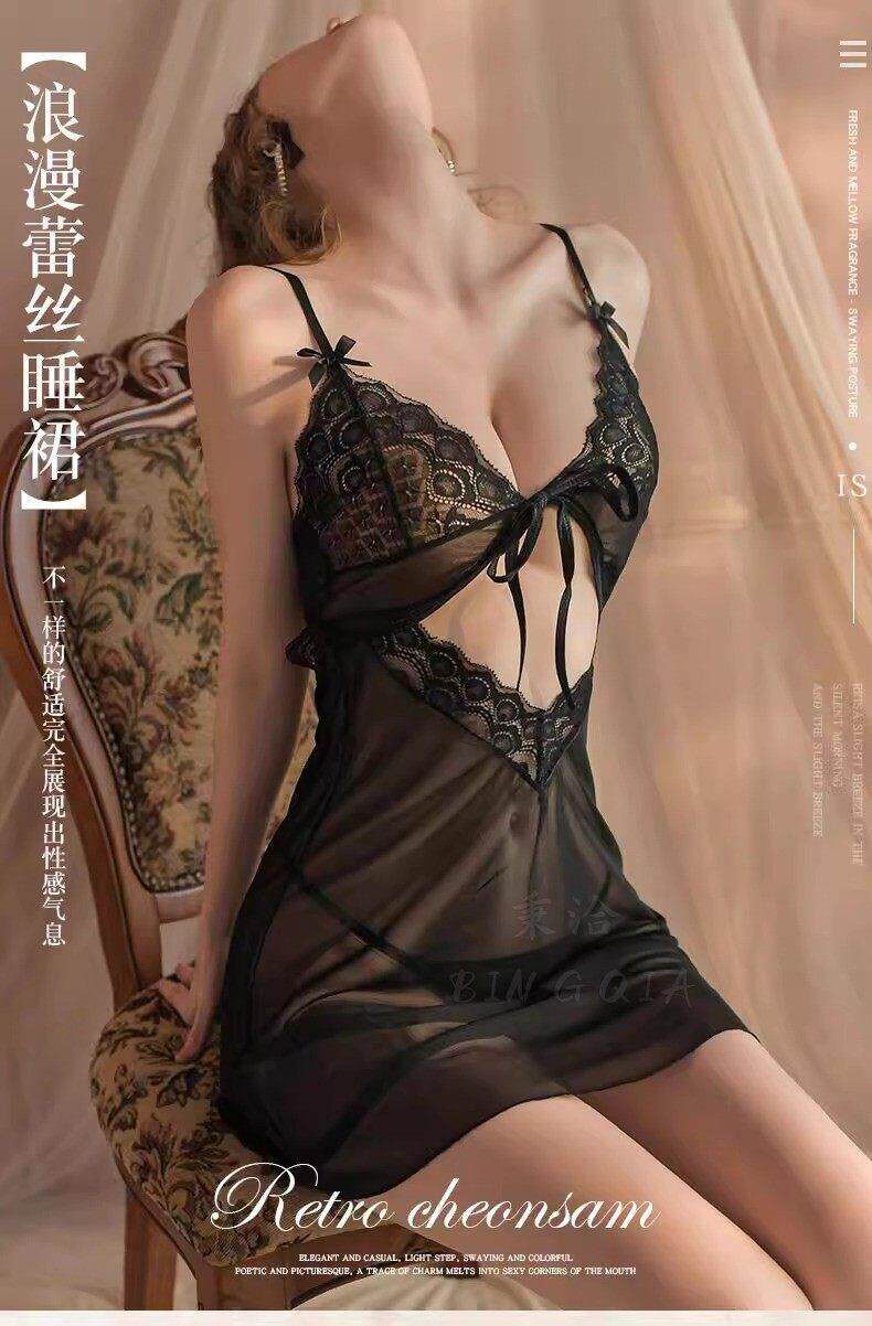 性感趣睡衣禁欲系大码蕾丝吊带睡裙禁欲系2026新款情调趣味内衣女 — 2