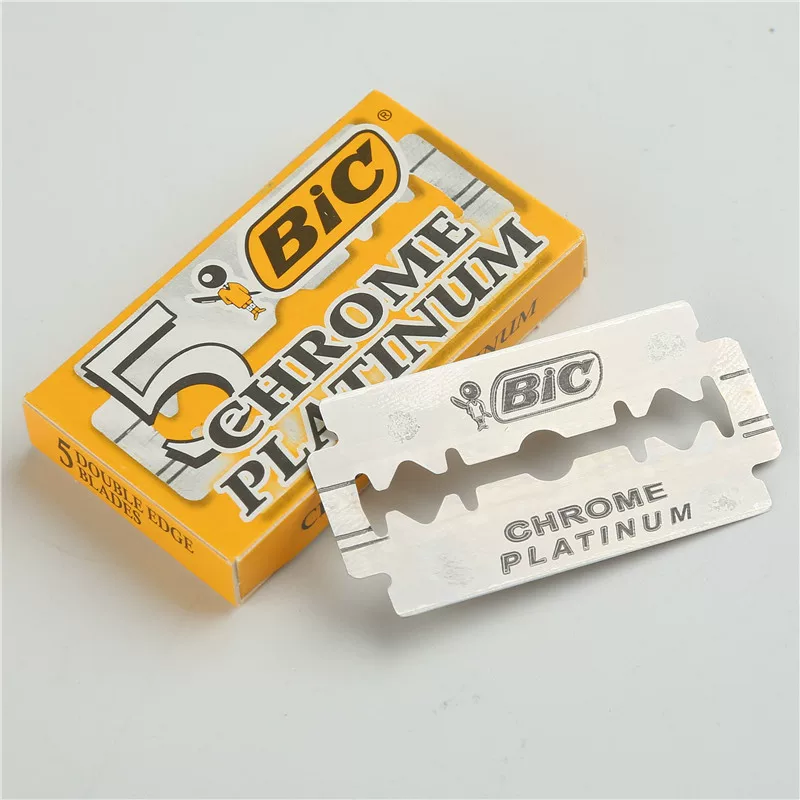 Французская держатель бритвы BIC с ручкой, двусторонний лезвие, старомодная двусторонняя бритва, держатель двусторонней бритвы, лезвие BIC