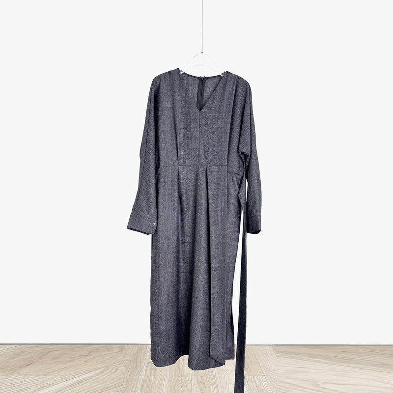 Factory Order Sold Out~Spring and Autumn~Single-Layer Wool Batwing Sleeve High-Waisted Elegant Dress Q26081024 Factory Order Sold Out~Spring and Autumn~Single-Layer Wool Batwing Sleeve High-Waisted Elegant Dress Q26081024