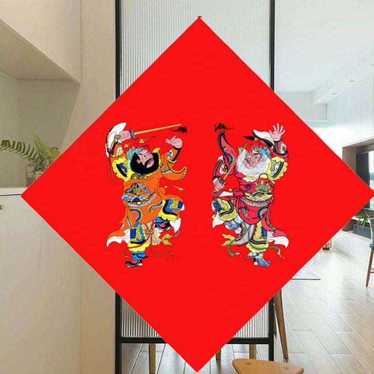 单门门神贴防盗大门专用过年春节年画钟馗斗方门神门贴大门装饰
