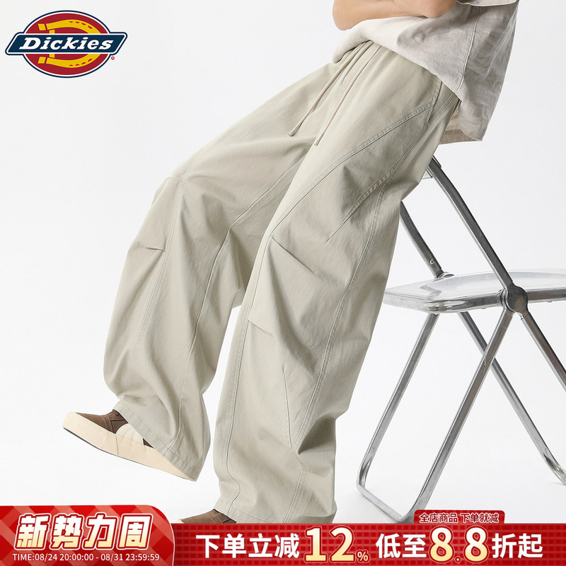 Dickies Men's Casual Pants Spring and Autumn Pure Cotton Straight Wide-Leg Scimitar Pants Loose Patchwork American Work Pants Dickies Men's Casual Pants Spring and Autumn Pure Cotton Straight Wide-Leg Scimitar Pants Loose Patchwork American Work Pants