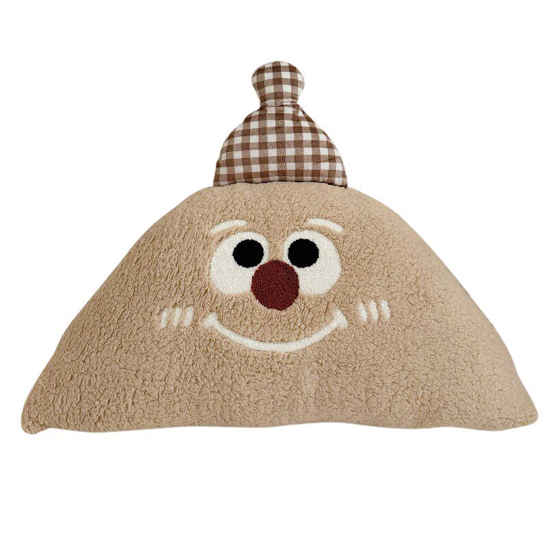 Ins bedside cushion lamb velvet soft big eyes bed large backrest bay window pillow cushion removable and washable