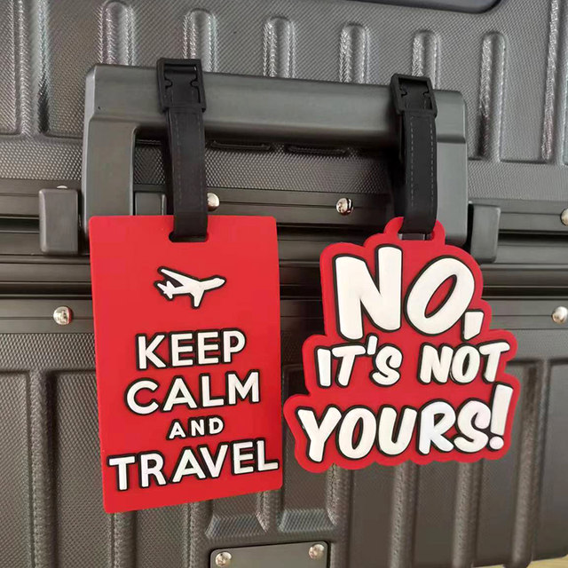 ກາຕູນຕົວຫນັງສືພາສາອັງກິດ tag pvc soft rubber luggage tag boarding pass suitcase anti-lost label card holder tag