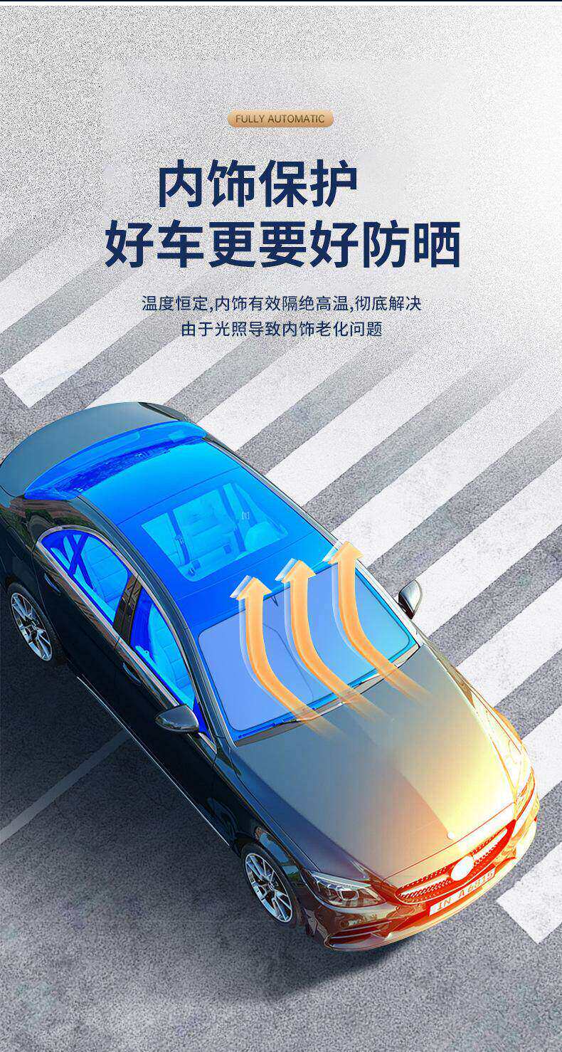 Car sunshade for the front windshield, sun protection, heat insulation, sunshade panel, blackout curtain, car interior windshield cover, sunshade umbrella