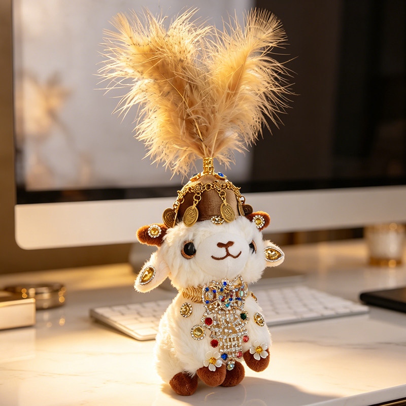 Xinjiang Lamb Doll Plush Toy Sheep Bag Pendant Travel Souvenir Gift Ethnic Characteristic Cute Gift Xinjiang Lamb Doll Plush Toy Sheep Bag Pendant Travel Souvenir Gift Ethnic Characteristic Cute Gift