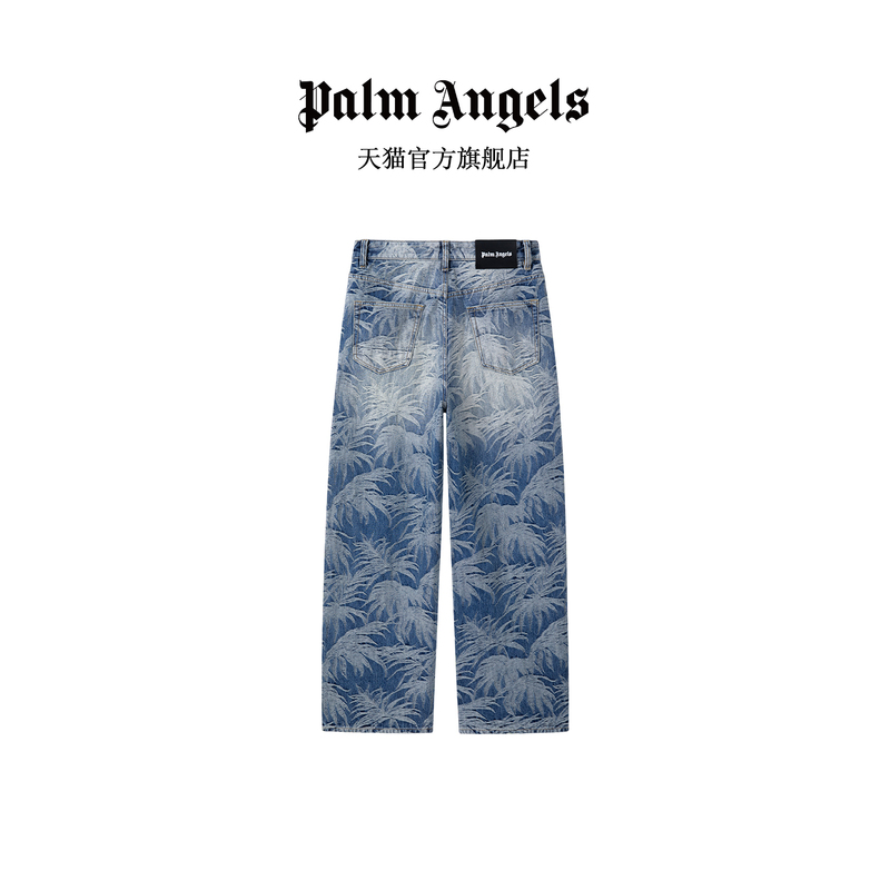 Palm Angels Palm Angel Couple's Loose-Fitting Jeans 2026 Autumn Vintage Washed Wide-Leg Straight Pants Palm Angels Palm Angel Couple's Loose-Fitting Jeans 2026 Autumn Vintage Washed Wide-Leg Straight Pants