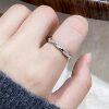 Moebius Endless Love Moissanite Ring 925 Silver as a Gift for Your Girlfriend Versatile Daily Commuting Stacking Ring