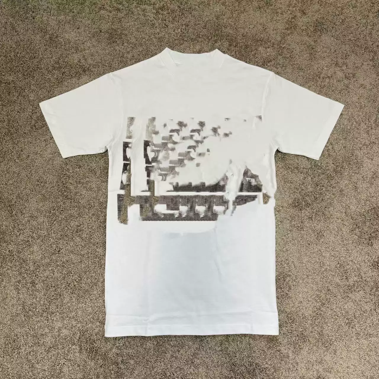 Clock Pattern Short Sleeve (White)