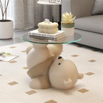 Cream style bear floor-standing ornaments, tv cabinet, sofa and bedside table, high-end housewarming gift