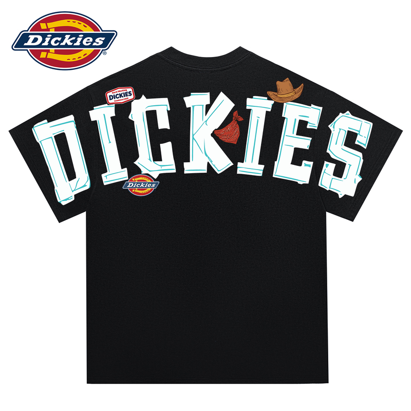 Dickies American High Street Style Large Logo Design Pure Cotton Loose Pullover Crew Neck Short Sleeve T-Shirt Unisex Dickies American High Street Style Large Logo Design Pure Cotton Loose Pullover Crew Neck Short Sleeve T-Shirt Unisex