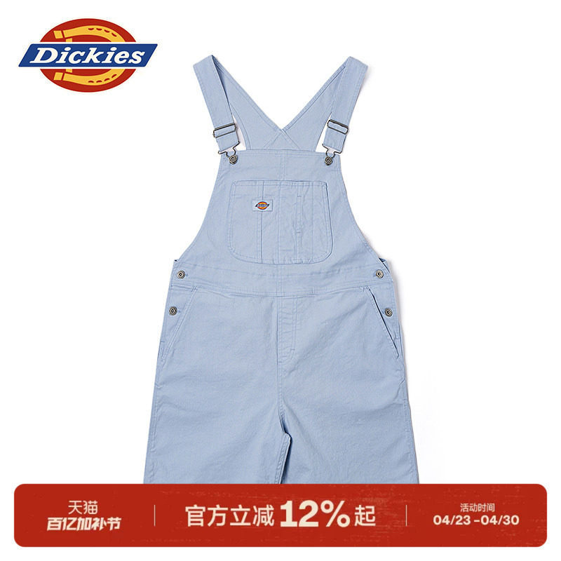 Dickies 26 Spring/Summer Casual Canvas Bib Shorts for Women with Multi-Pocket Design and Adjustable Straps J Dickies 26 Spring/Summer Casual Canvas Bib Shorts for Women with Multi-Pocket Design and Adjustable Straps J