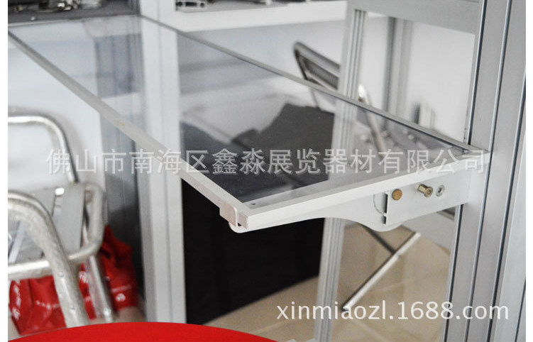 Canton Fair 3X3 Stand Acrylic Aluminum Alloy Clad edge laminate direct sowing room shelf transparent plate exhibiting partition