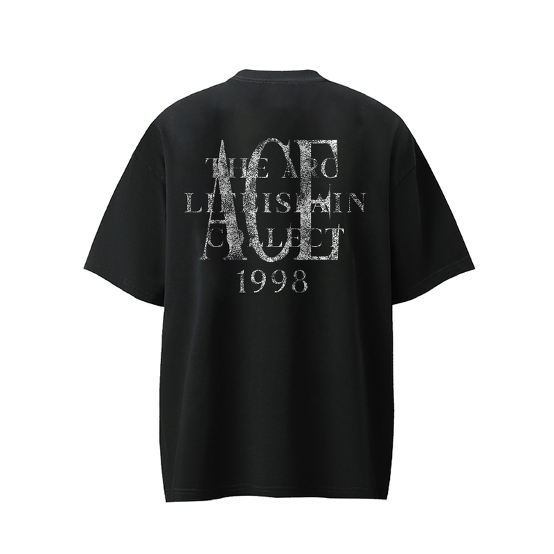 Lifeispain Distressed Letter Logo Print Fashionable Simple Casual Comfortable Versatile Loose Short Sleeve T-Shirt Lifeispain Distressed Letter Logo Print Fashionable Simple Casual Comfortable Versatile Loose Short Sleeve T-Shirt