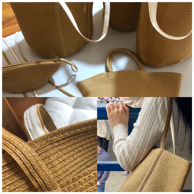 Last Stock Without Tags Japanese-Style Straw Woven Handbag Women's Woven Shoulder Bag Large Capacity Tote Bag Last Stock Without Tags Japanese-Style Straw Woven Handbag Women's Woven Shoulder Bag Large Capacity Tote Bag