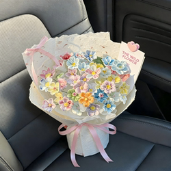 Ceramic Jingdezhen Porcelain Qixi Valentine's Day Birthday Gift for Girlfriend, Love Expression Bouquet Finished Product