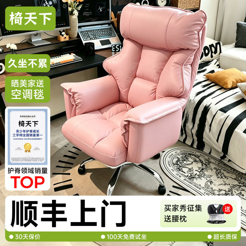 Computer Chair for Girls, Suitable for Long Sitting, Bedroom Sofa Chair, University Dormitory Chair, Paper Money Chair, Makeup Chair, Gaming E-Sports Chair, Desk Chair