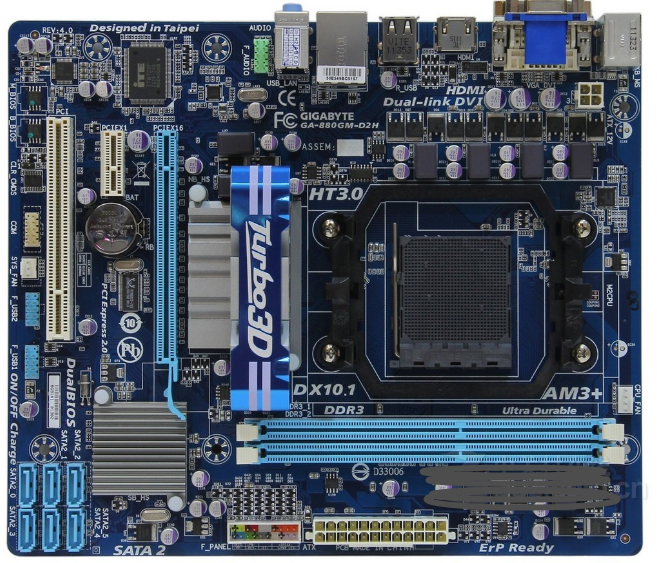 GIGABYTE GA-880-d2h SME Board AM3AM3+ Motherboard DDR3 Integrated Display VGA supports FX series bulldozer coreing