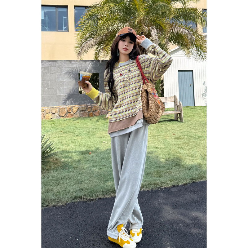 Huhoo Modal Cotton Sweatpants for Women 2026 Autumn New Style Lazy Style Loose Wide-Leg Pants Straight Casual Pants Huhoo Modal Cotton Sweatpants for Women 2026 Autumn New Style Lazy Style Loose Wide-Leg Pants Straight Casual Pants