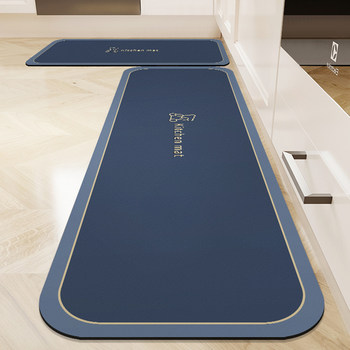 Kitchen floor mats are non-slip and oil-proof, wipe-free, anti-dirty, anti-fouling, water-absorbent, diatom mud carpets, no-clean floor mats