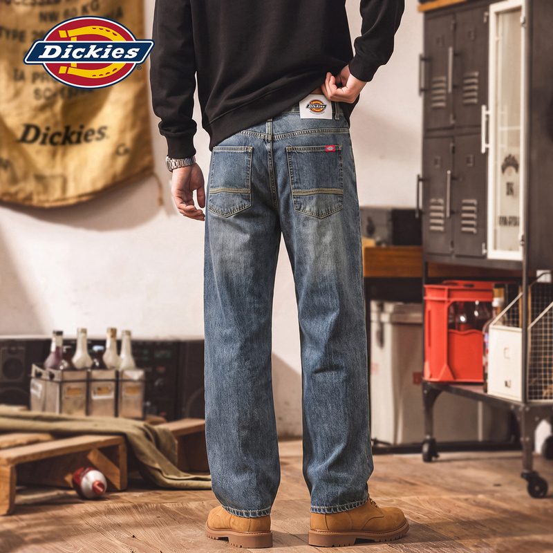 Dickies Street Retro Autumn New Men's Jeans American Style Trendy Vintage Loose Straight Casual Pants