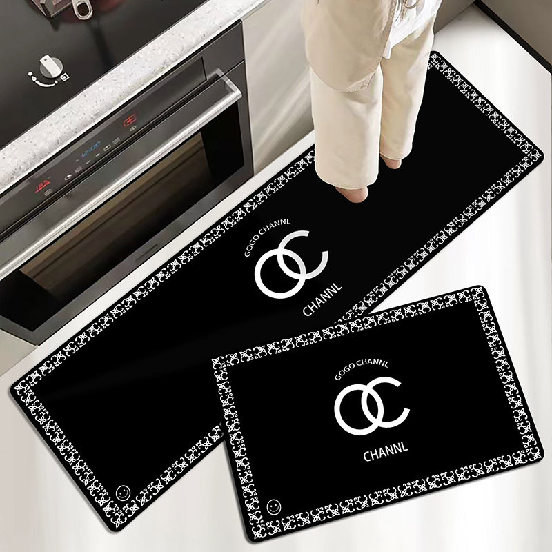High-end retro kitchen special floor mats, water-absorbent diatom mud, household anti-slip and anti-fall customizable dirt-resistant floor mats and carpets