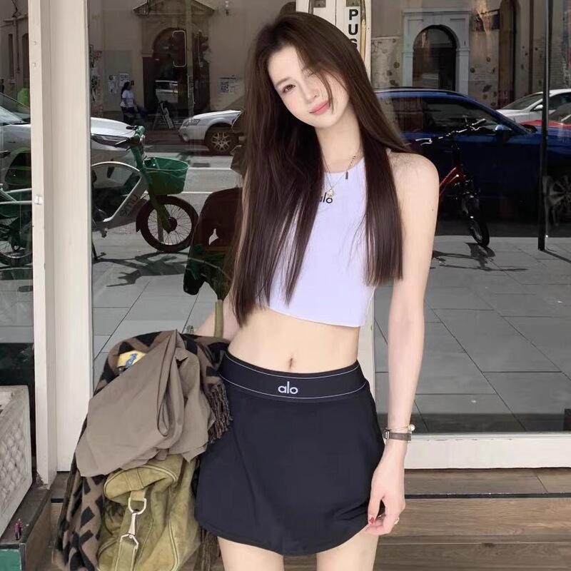 Aio Sports Short Skirt Vest Summer Women's Black Quick-Drying Yoga Skirt Anti-Exposure High-Waisted A-Line Tennis Fitness Short Skirt Aio Sports Short Skirt Vest Summer Women's Black Quick-Drying Yoga Skirt Anti-Exposure High-Waisted A-Line Tennis Fitness Short Skirt