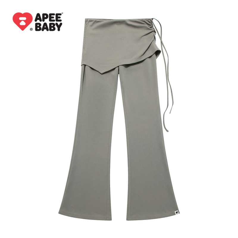 Bape Ss26 Apee by a Bathing Ape Slightly Flared Slim-Fit Versatile Sweet Casual Flared Long Pants