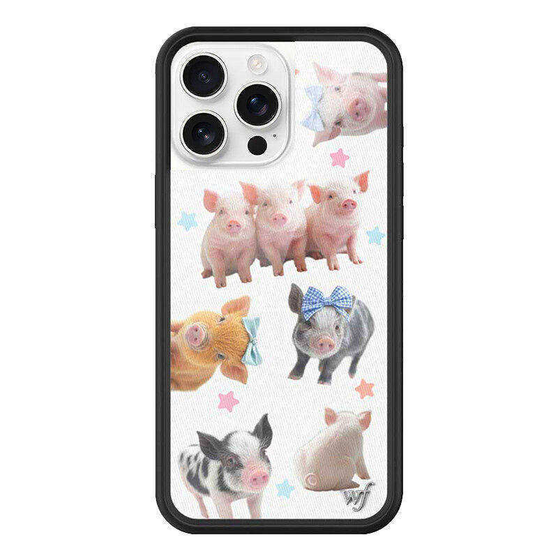 Wildflower Co-Branded Piggy Paradise Mobile Phone Case Suitable for Apple iPhone 16/15/14/13/12Pro/Max/Plus Hard Shell All-Inclusive Anti-Fall Cartoon Cute Wf Personalized Protective Case