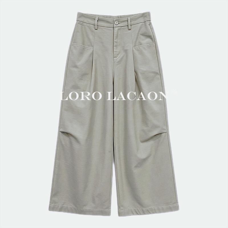 Isaiah Yu Qingjing Autumn Slimming Lyocell High-Waisted Loose Wide-Leg Casual Pants for Women Isaiah Yu Qingjing Autumn Slimming Lyocell High-Waisted Loose Wide-Leg Casual Pants for Women