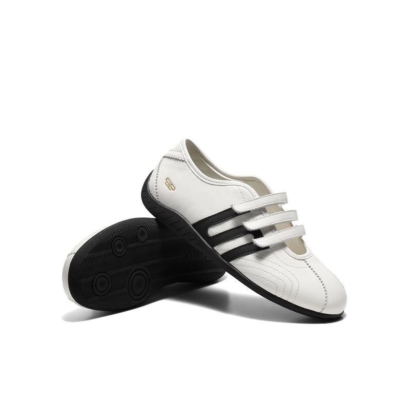 [Leather Upper + Rubber Sole] [Star White Shoes] One-Strap Breathable Fashion Hollow Casual German Training Shoes - Fish
