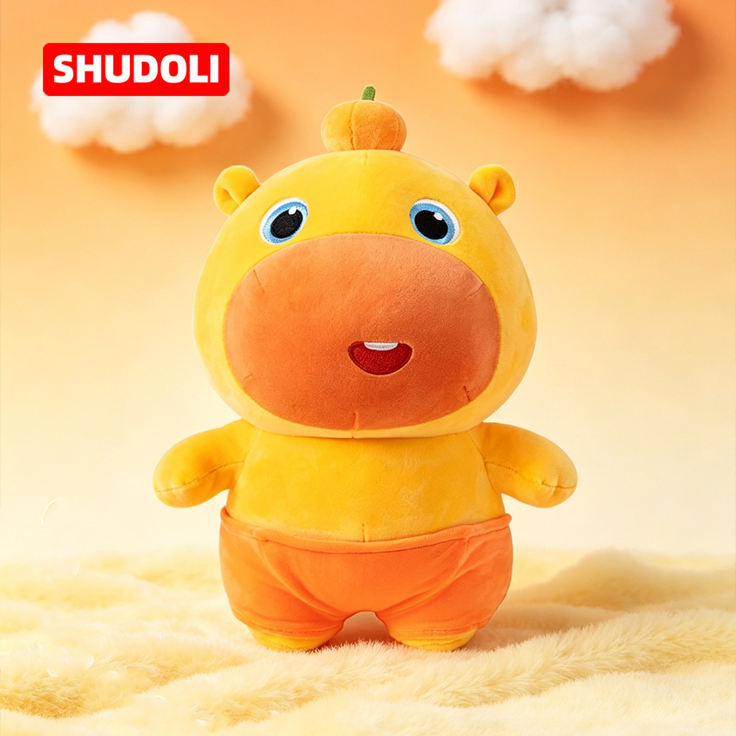 SHUDOLI树洞里水豚噜噜毛绒玩具大号卡皮巴拉玩偶抱枕公仔礼物