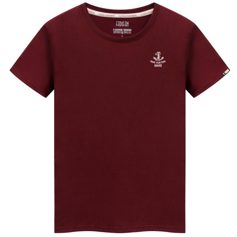 Mùa hè cotton ngắn tay áo thun nam phiên bản Hàn Quốc rộng rãi cotton tay áo nửa cổ tròn cỡ lớn áo sơ mi nam chất béo áo thun nam có cổ