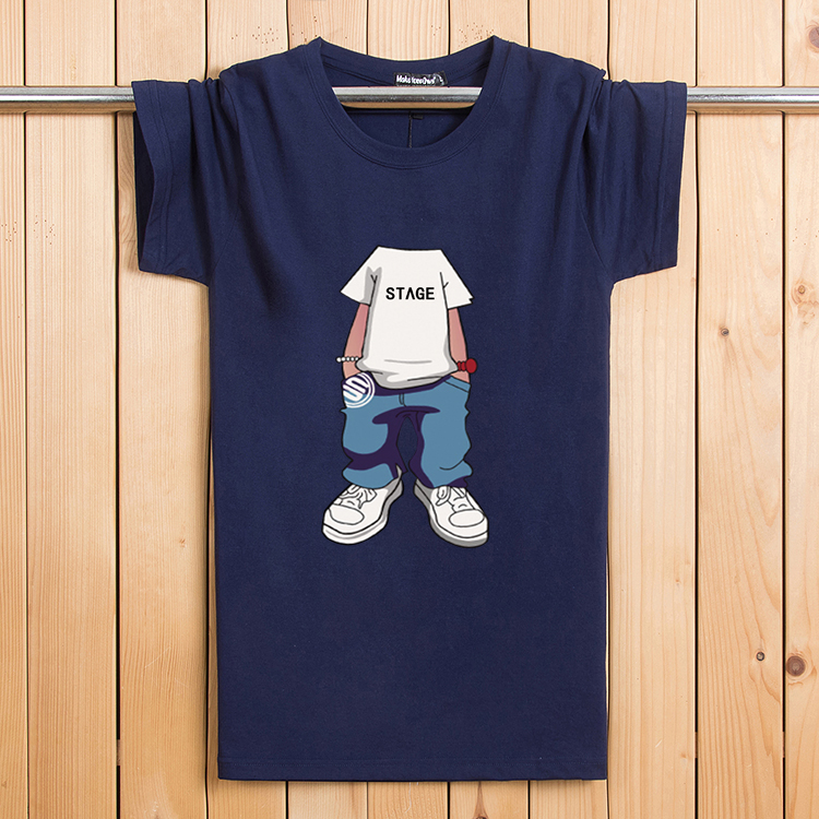 Phiên bản Hàn Quốc của nam thanh niên áo thun ngắn tay Sinh viên mùa hè nam thanh niên cotton kích thước lớn quần áo sinh viên xu hướng tay áo áo phông nam tay ngắn