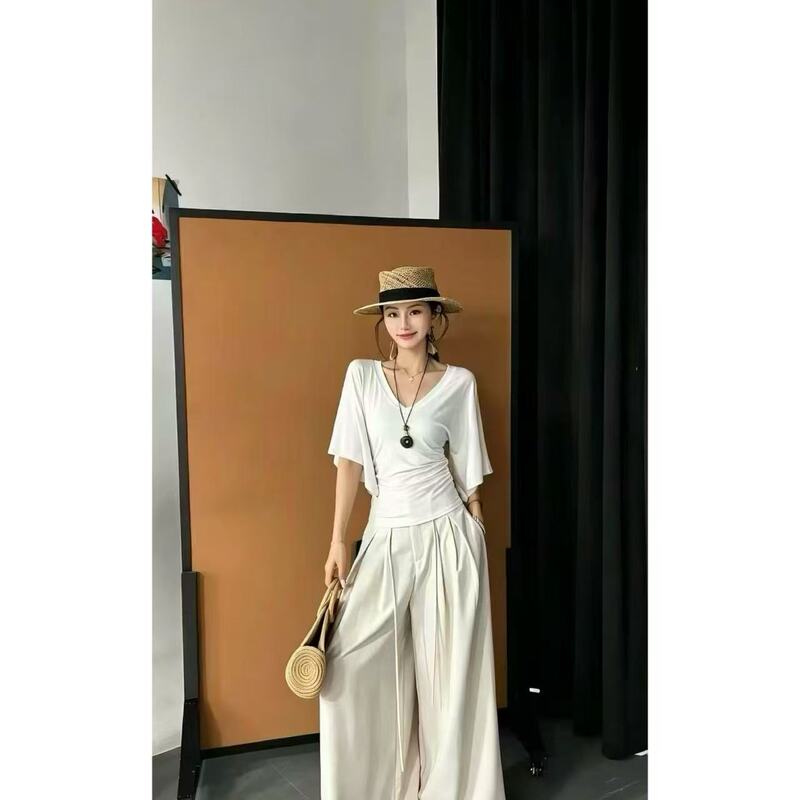 Bargain Find 0729【Nana's Offer】V-Neck Flared Sleeve Top, Non-Fading, Non-Exchangeable, Basic White 322