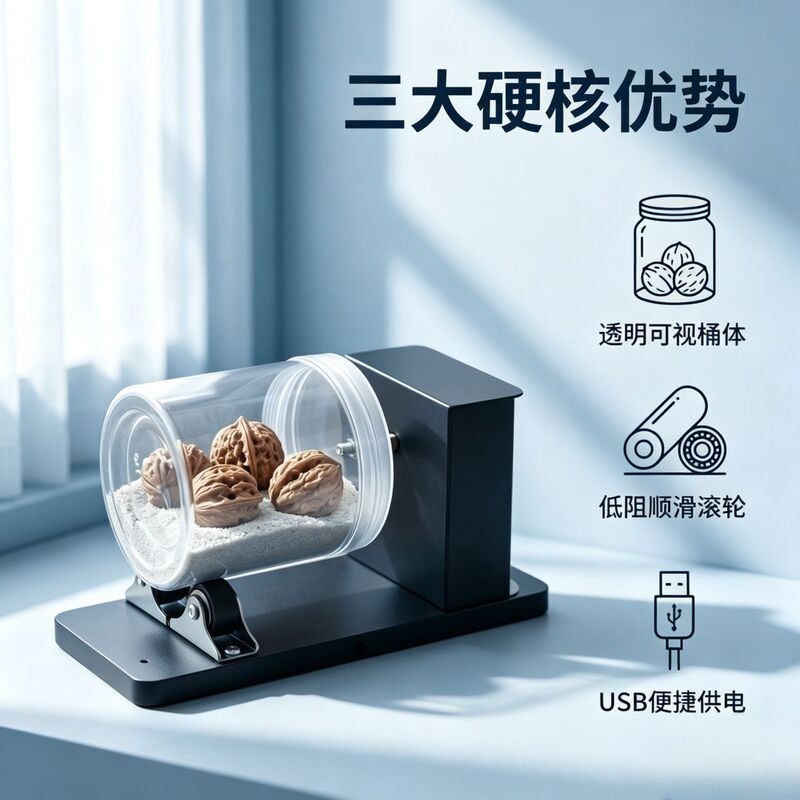 Automatic Stringing Machine, Drum Polishing Machine, Fully Automatic Multi-Category Polishing Equipment for Cultural Artifacts, Walnut Beads, Prayer Beads, Jade