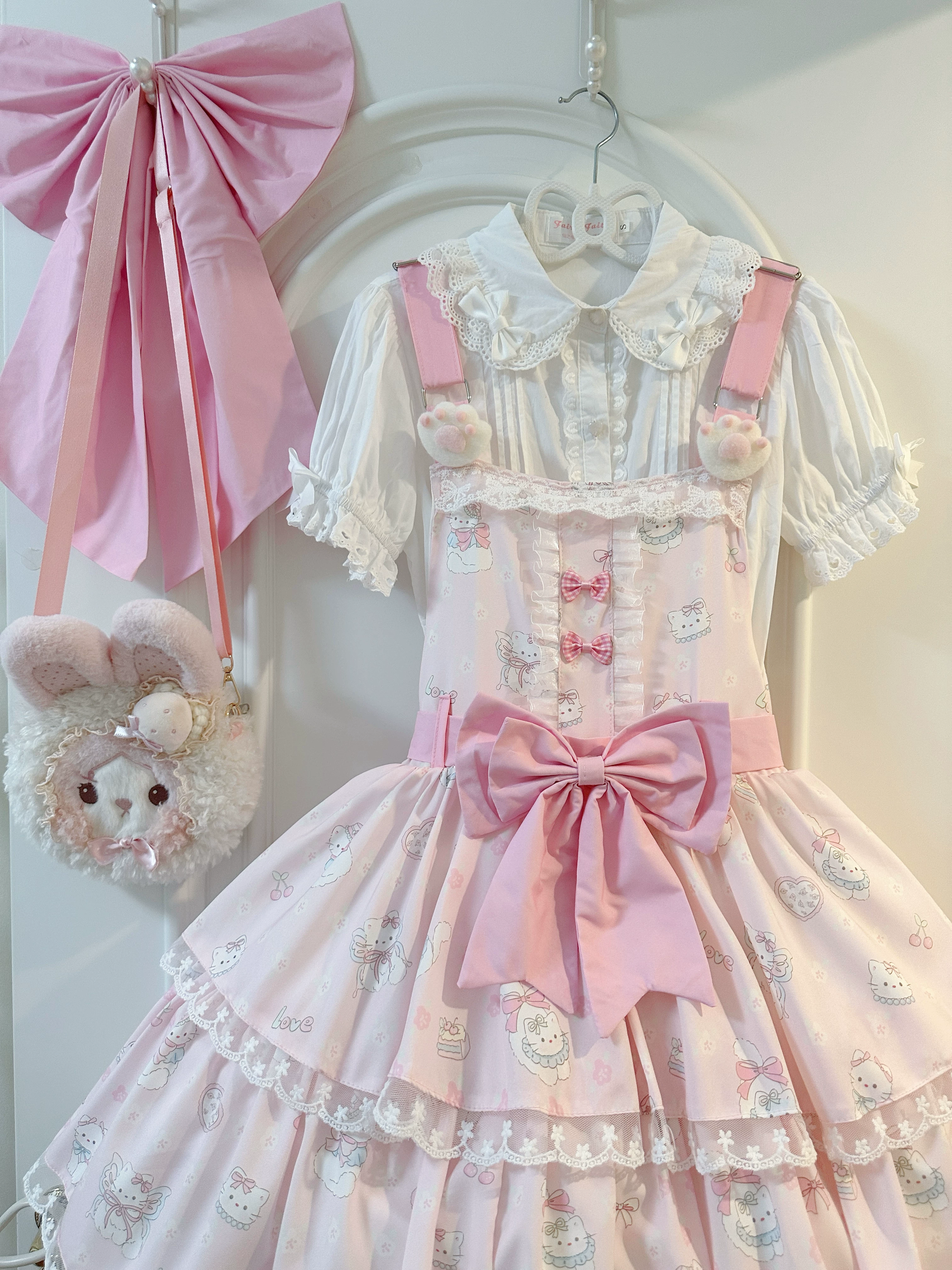 Немного сладкая Lolita оригинал [Sweetheart Meow] аутентично милая сладкая девочка универсальное повседневное детское сумка платье