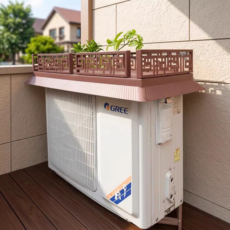 The Storage Board Above the Air Conditioner Unit Can Be Used to Store Shoes and Dry Things. the Air Conditioner Unit Protective Cover Is Rain-Proof and Sun-Proof for Central Air Conditioners The Storage Board Above the Air Conditioner Unit Can Be Used to Store Shoes and Dry Things. the Air Conditioner Unit Protective Cover Is Rain-Proof and Sun-Proof for Central Air Conditioners
