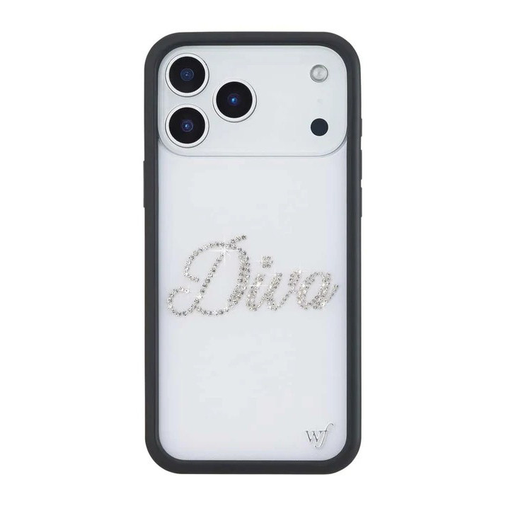 Wildflower Co-Branded Silver Glitter Diamond Diva Series Diamond-Encrusted Phone Case Suitable for Apple 18Promax Sparkling Diamond Phone Case 17/16/15/14Pro Celebrity Style Wf Rhinestone Case Wildflower Co-Branded Silver Glitter Diamond Diva Series Diamond-Encrusted Phone Case Suitable for Apple 18Promax Sparkling Diamond Phone Case 17/16/15/14Pro Celebrity Style Wf Rhinestone Case