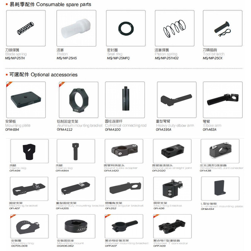 Taiwan OPT Pneumatic Scissors Accessories MS-25 MP-25 Spring piston seal Screwdriver Head Bracket-Taobao