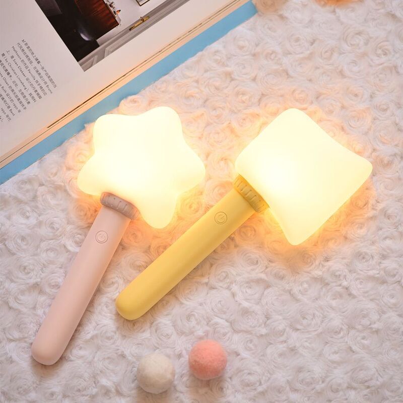 Handheld Star Night Light, Shaking and Changing Colors, Cute Axe-Shaped Silicone Lamp, Portable Hammer-Shaped Sleep Companion Light for Children Handheld Star Night Light, Shaking and Changing Colors, Cute Axe-Shaped Silicone Lamp, Portable Hammer-Shaped Sleep Companion Light for Children