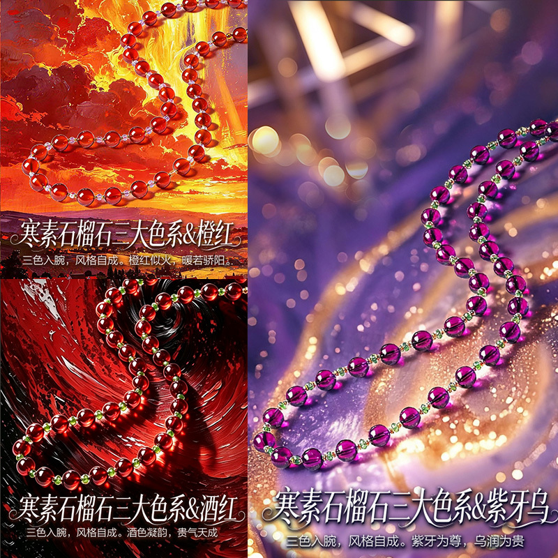 Hansu 16Th Anniversary Celebration & Manman's Birthday Party |   The Three Major Color Groups of the Garnet "Hansu Lai Shi Lu" Series.