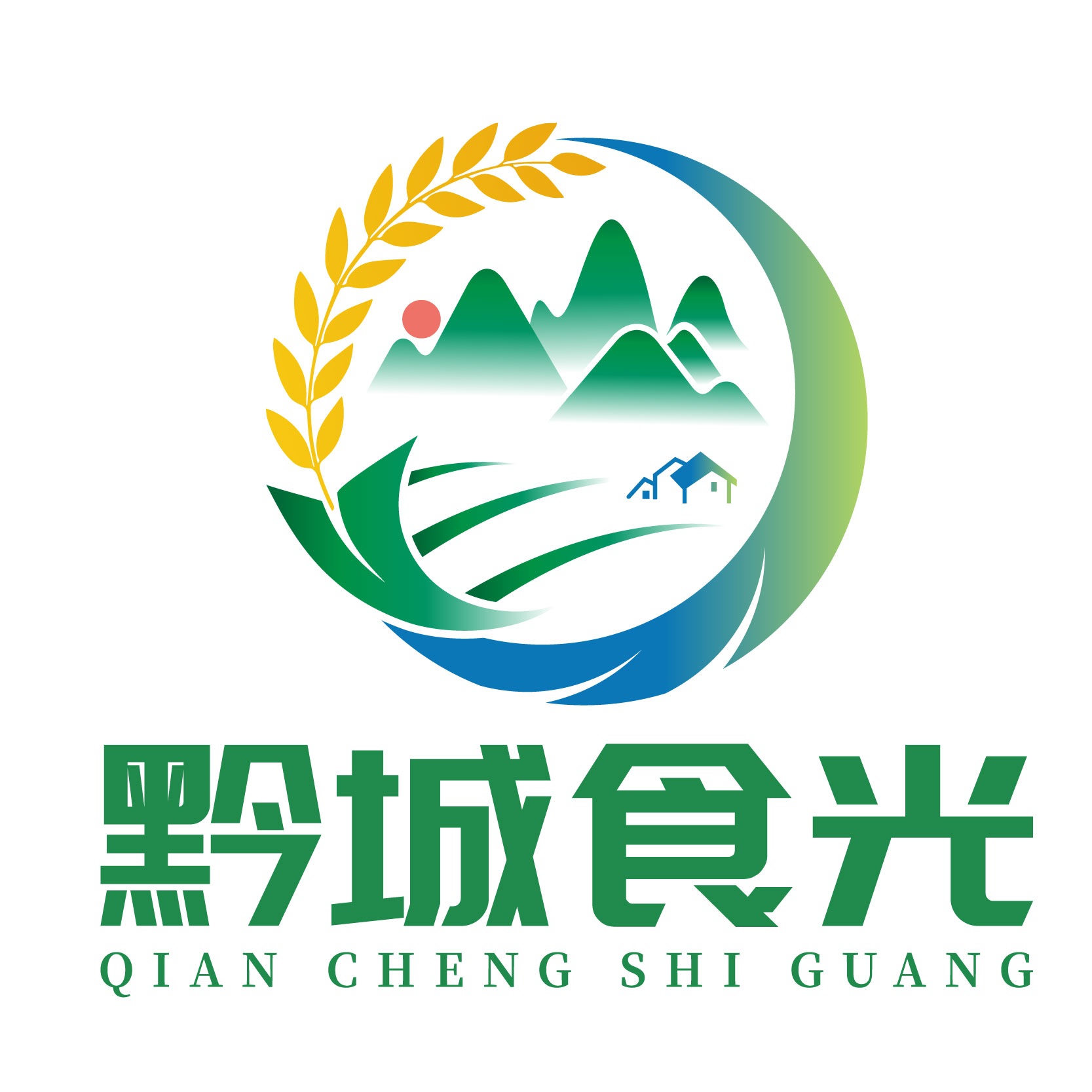 黔城食光旗舰店的LOGO